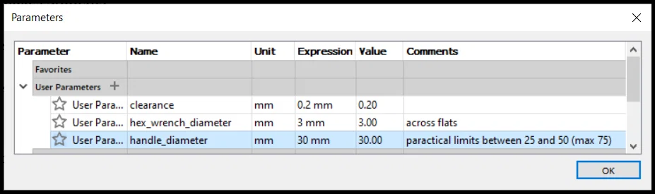 Tay vặn lục giác Hex (Parametric) – Hex Wrench Driver - Image 6