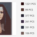 Mô hình tranh ghép Christian Nun (Nữ tu cầu nguyện) 3D Pixel Art - Thumbnail 3