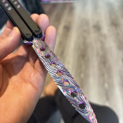 Mẫu lưỡi dao Damascus cho Balisong - File in 3D ấn tượng