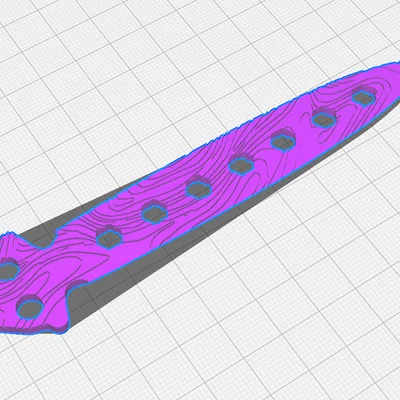 Mẫu lưỡi dao Damascus cho Balisong - File in 3D ấn tượng