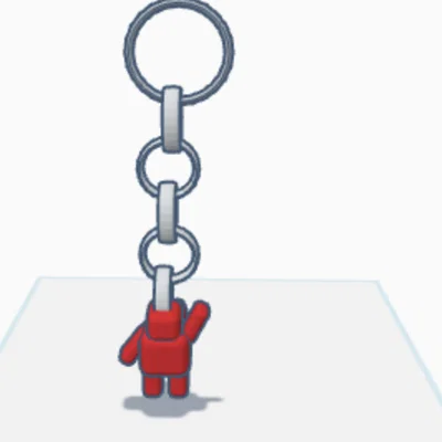 Móc khóa phi hành gia (Spaceman Keychain) - Mẫu in 3D dễ thương