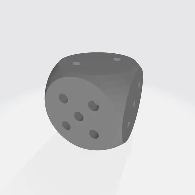 Tải miễn phí file STL xúc xắc (Dice) thiết kế tối giản in 3D - Image 1