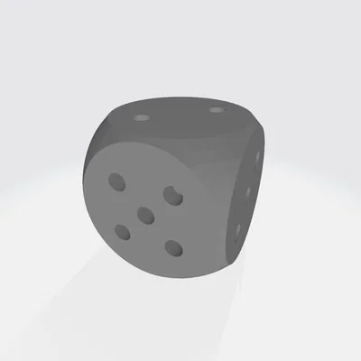 Tải miễn phí file STL xúc xắc (Dice) thiết kế tối giản in 3D
