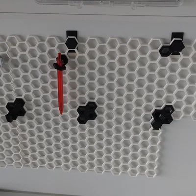 Giá treo tường HSW dùng Tesa Powerstrips/băng keo hai mặt