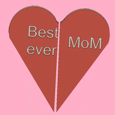 Mô hình trái tim quà tặng ý nghĩa cho mẹ (Best ever MoM)