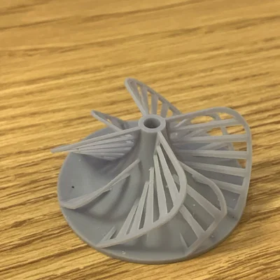 Mô hình cánh quạt máy bơm (Impeller) chi tiết cho in 3D