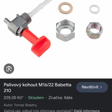 Cần gạt xăng 3D thay thế cho xe Babetta 210