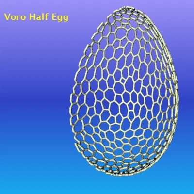 Mô hình trang trí Voro Half Egg: Thiết kế nghệ thuật cho máy in 3D