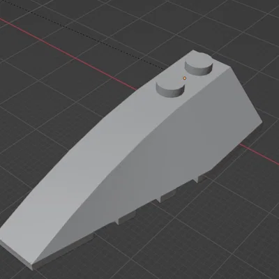 Mảnh ghép Lego Wedge 6x2 Left 41748 (File in 3D miễn phí)