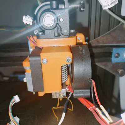 Ngàm lắp hotend E3D V6 dùng Orbiter v1.5 (có gắn BLTouch & quạt 5015)
