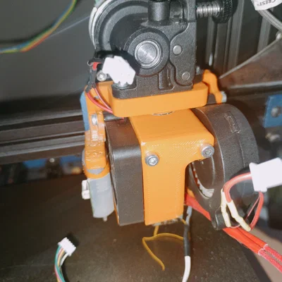 Ngàm lắp hotend E3D V6 dùng Orbiter v1.5 (có gắn BLTouch & quạt 5015)