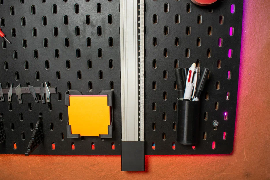 Giá treo thước kẻ cho bảng Ikea Skadis - Phụ kiện in 3D gọn gàng - Image 1