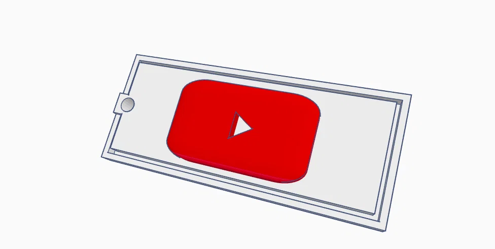 Móc khóa YouTube in 3D: Phụ kiện cá tính cho tín đồ công nghệ - Image 1