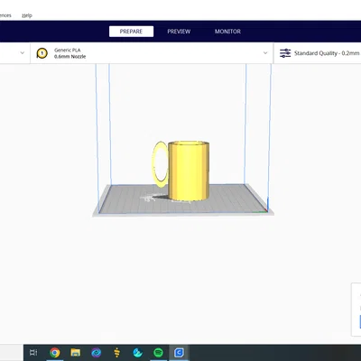 Mô hình chiếc cốc (mug) in 3D đơn giản, hữu ích cho mọi không gian