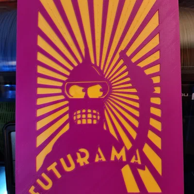 Mô hình trang trí Bender từ Futurama in 3D đẹp mắt