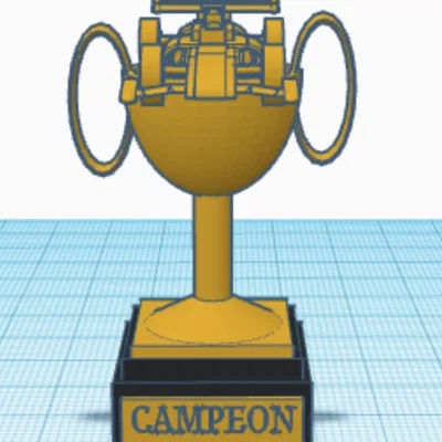 Mô hình cúp vô địch xe đua F1 (Trofeo F1) tự in 3D độc đáo