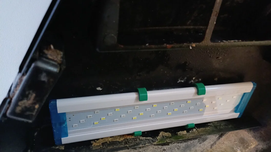 Giá đỡ LED đèn hồ cá góc 6 cạnh + giá đỡ universal (thay bóng DZ chụp zin) - Image 1