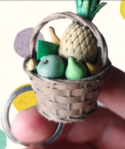 Móc khóa giỏ trái cây mini (Fruit basket keychain) - In 3D cực dễ - Image 2