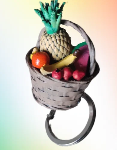 Móc khóa giỏ trái cây mini (Fruit basket keychain) - In 3D cực dễ - Image 3