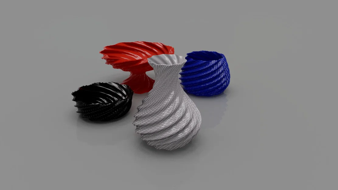 Tô trang trí họa tiết lưới 3D thanh lịch - In Vase Mode cực đẹp - Image 2