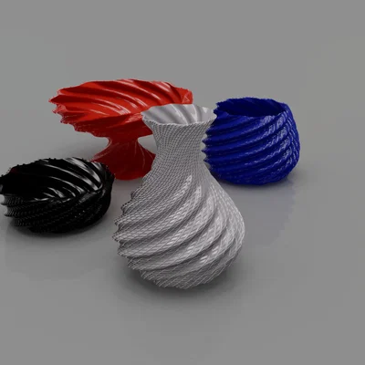 Tô trang trí họa tiết lưới 3D thanh lịch - In Vase Mode cực đẹp