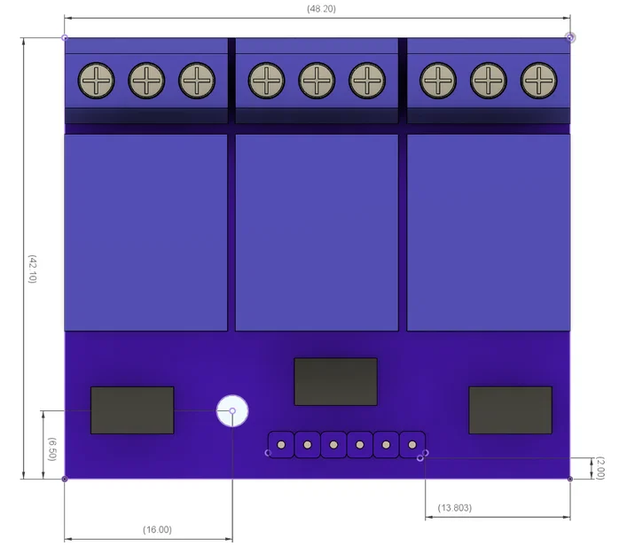 Vỏ Case cho Board Relay 3 Kênh (Print-in-Place) - Image 2