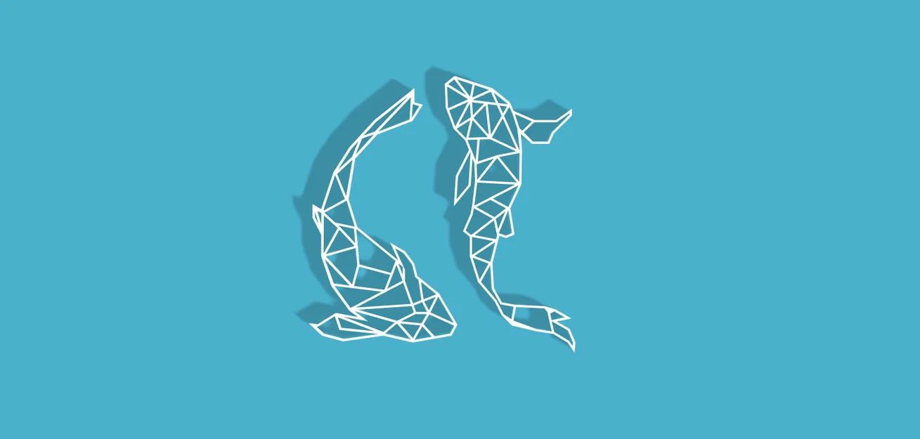 Mô hình trang trí cặp cá Koi hình học (Geometric Koi Fish) độc đáo - Image 1