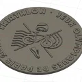 Pictogram môn thể thao Olympic Paris 2024 (Triathlon & Climbing) dạng đĩa - Thumbnail 2