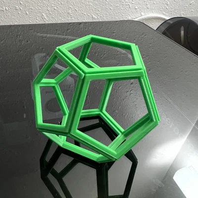Khung hình học Dodecahedron (Khối 12 mặt) độc đáo trang trí 3D
