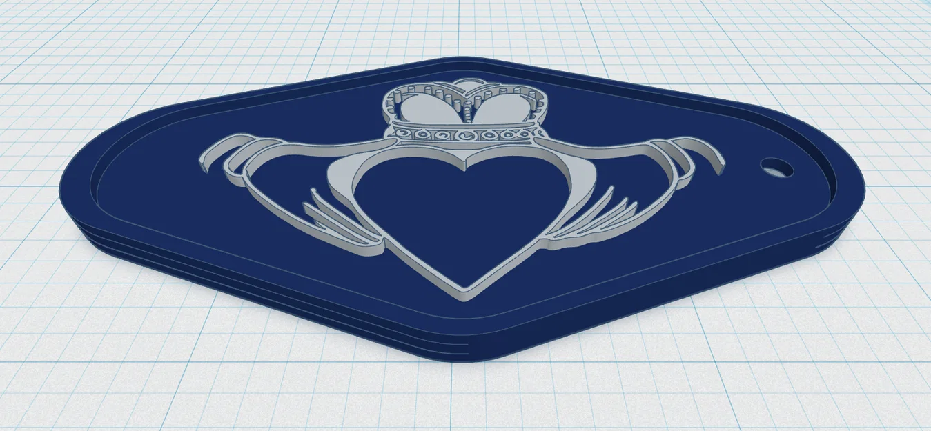 Claddagh Keytag (Móc khóa Claddagh) - Image 1