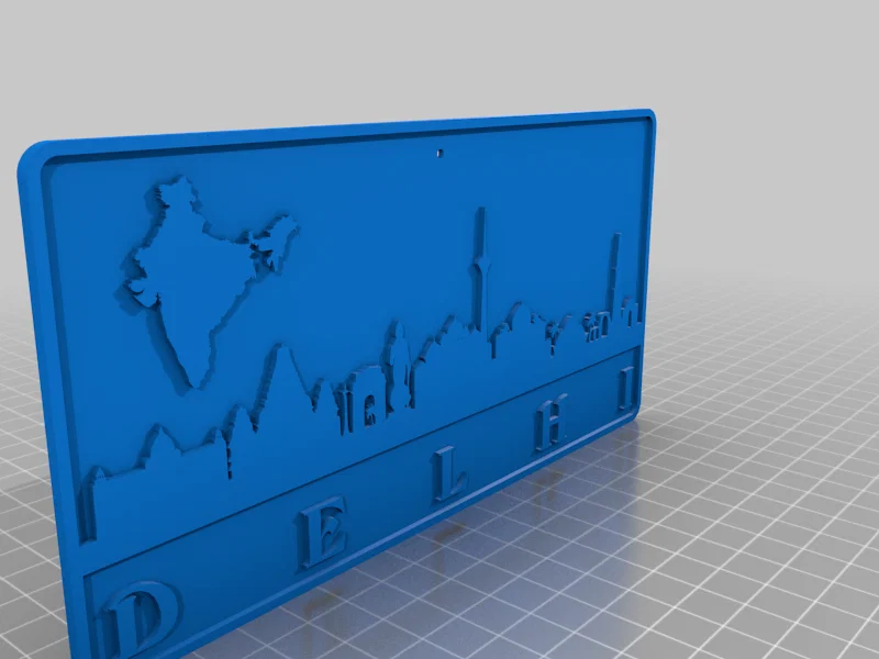 Bảng treo tường trang trí mô hình Skyline Delhi in 3D - Image 2