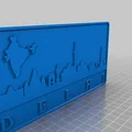 Bảng treo tường trang trí mô hình Skyline Delhi in 3D - Thumbnail 2