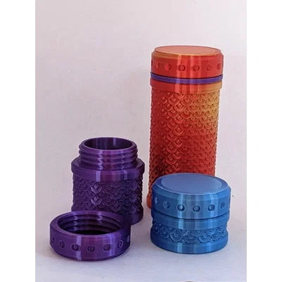Bộ 6 Mẫu Hộp Đựng Đồ Textured Container Tùy Chỉnh - In 3D
