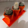 Bộ ba chậu cây cảnh mini (Triple pots) in 3D xinh xắn - Thumbnail 3