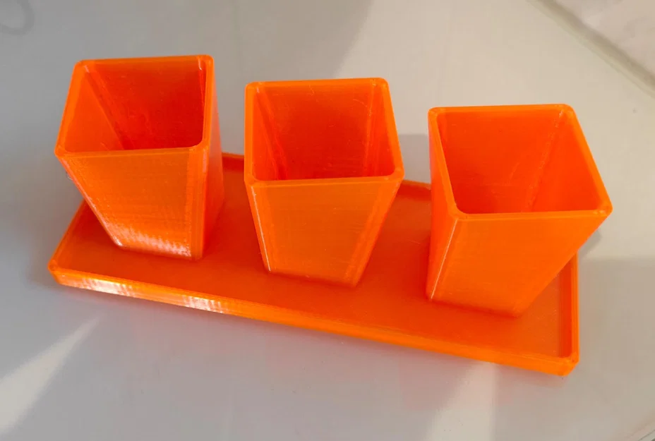 Bộ ba chậu cây để bàn mini 3D in - Thiết kế gọn gàng, tinh tế - Image 1
