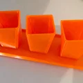 Bộ ba chậu cây để bàn mini 3D in - Thiết kế gọn gàng, tinh tế - Thumbnail 1