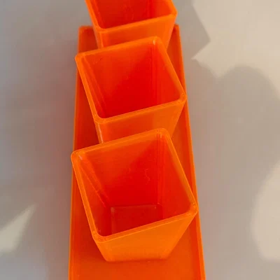 Bộ ba chậu cây để bàn mini 3D in - Thiết kế gọn gàng, tinh tế