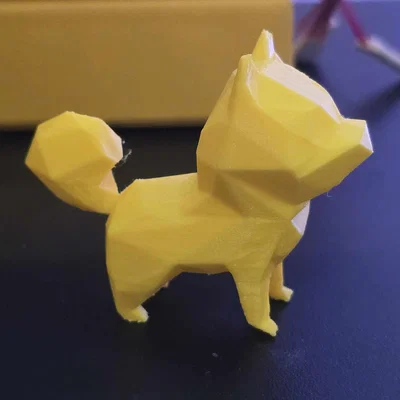 Mô hình Low Poly Shiba Inu in 3D dễ thương cho mọi không gian
