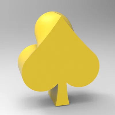 Mô hình trang trí biểu tượng bài tây Pique và Trèfle 3D