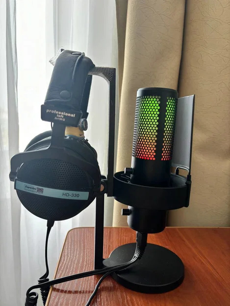 Giá treo tai nghe gắn chân đế micro FIFINE RGB MIC A9 - Image 4