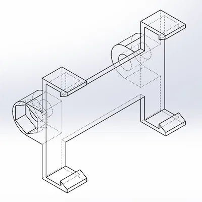 Đế gắn cảm biến siêu âm HC-SR04 (M3 Mount) in 3D