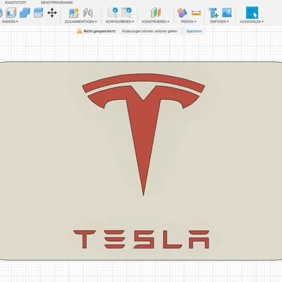 Mô hình logo Tesla trang trí in 3D - Tùy chỉnh màu sắc độc đáo
