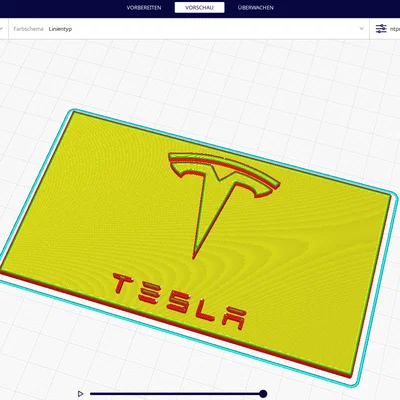 Mô hình logo Tesla trang trí in 3D - Tùy chỉnh màu sắc độc đáo