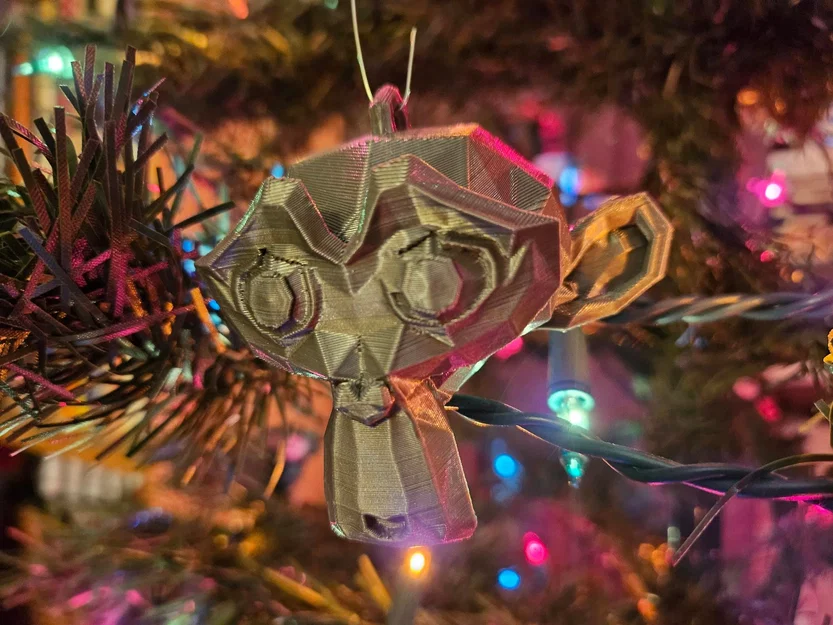 Mô hình trang trí cây thông Noel hình chú khỉ Suzanne phong cách Low-Poly - Image 1