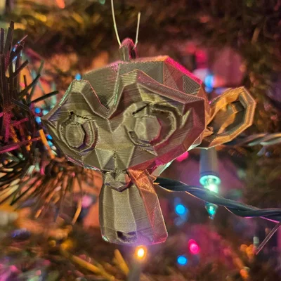 Mô hình trang trí cây thông Noel hình chú khỉ Suzanne phong cách Low-Poly
