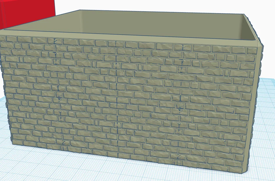 Thùng Đựng Nhựa Thải In 3D Họa Tiết Gạch Cho A1 mini - Image 1