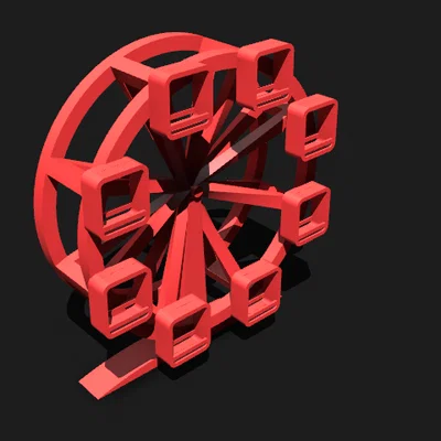 Mô hình giá đỡ ảnh vòng quay Ferris (Ferris Wheel Foto Holder) 3D