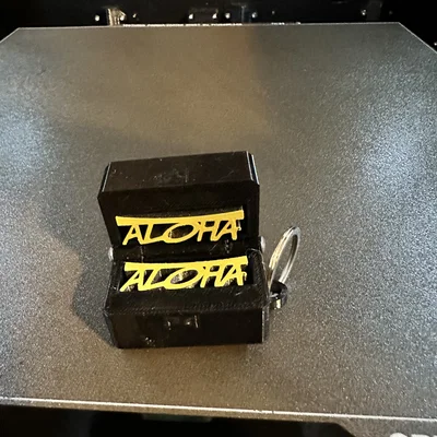 Bộ giá đỡ đũa Aloha phong cách Hawaii kèm móc khóa tiện lợi (EDC)