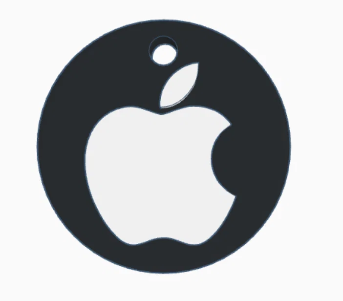 Móc khóa hình logo Apple - Phụ kiện in 3D siêu dễ thương - Image 1