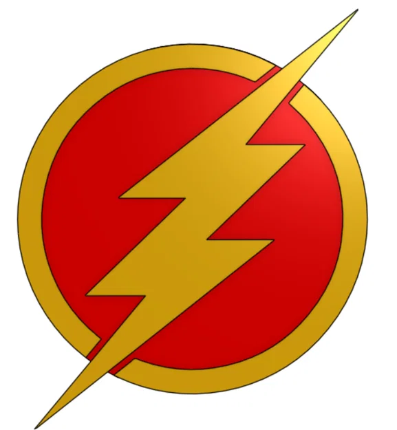 Mô hình biểu tượng The Flash (Flash Logo) 3D in đơn giản và tinh tế - Image 1